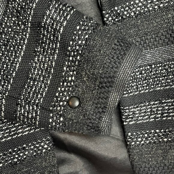 Black Label by Chico's Women's Jacket Textured Wool Blend Lined Size 1 NEW - Picture 10 of 13
